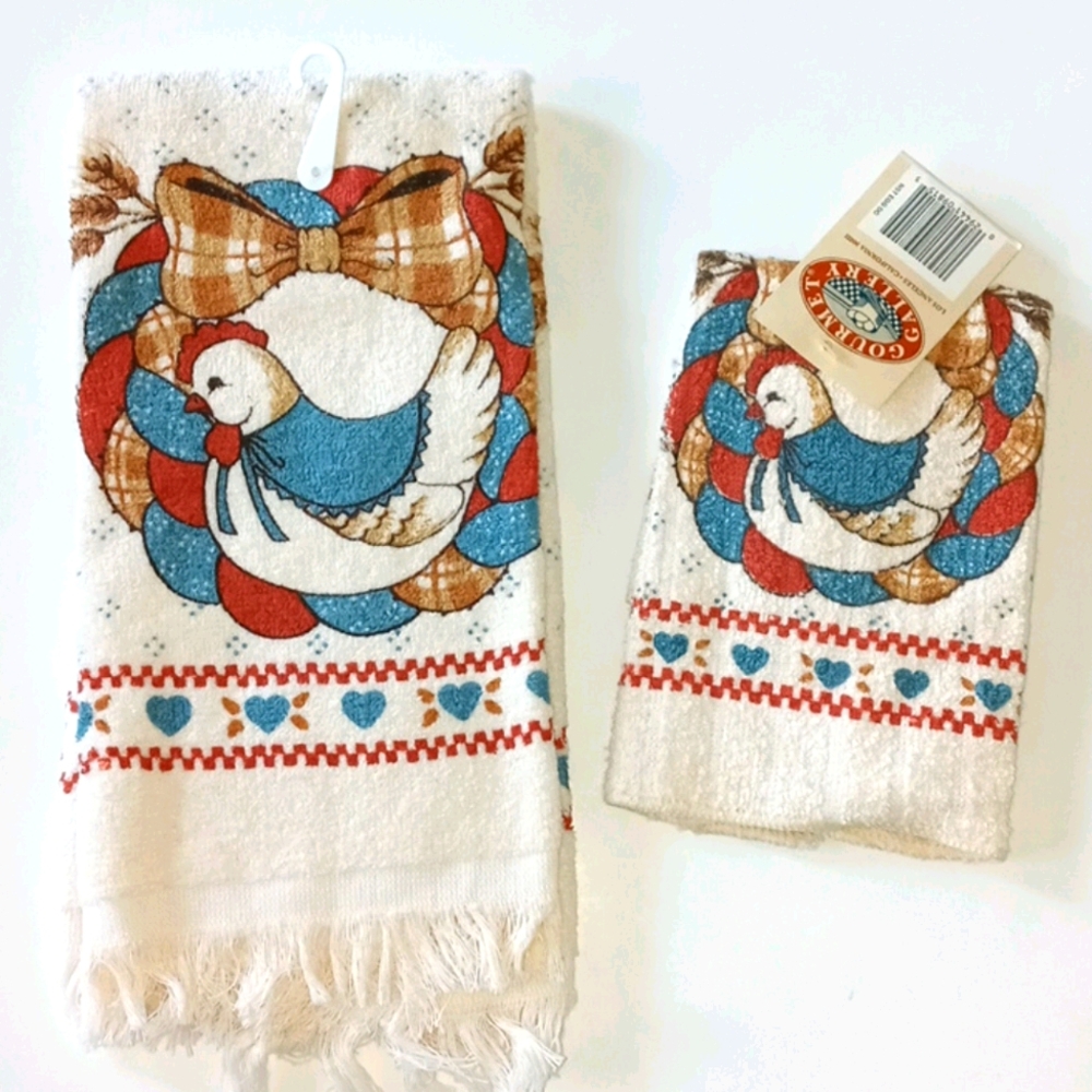 VNT Hen 2 piece towel set